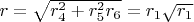 $r=\sqrt{r_4^2+r_5^2r_6}=r_1\sqrt{r_1}$