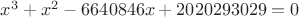 $x^3+x^2-6640846x+2020293029=0$