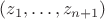 $(z_1,\ldots,z_{n+1})$