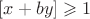 $[x+by] \geqslant 1$