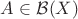 $A \in \mathcal B(X)$