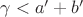 $\gamma <a'+b'$