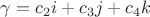 $\gamma=c_2i+c_3j+c_4k$
