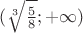 $(\sqrt[3]{\frac{5}{8}};+\infty)$