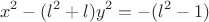 $$x^2-(l^2+l)y^2=-(l^2-1)$$