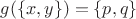 $g(\{x, y\}) = \{p, q\}$