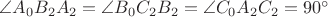 $\angle{A_0B_2A_2} = \angle{B_0C_2B_2} = \angle{C_0A_2C_2} = 90^\circ$