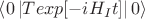 $\right\rvert\left\langle 0 \left\lvert T exp [ -i H_I t] \right\rvert 0\right\rangle$