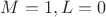 $M=1, L=0$