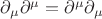 $\partial_\mu\partial^\mu=\partial^\mu\partial_\mu$
