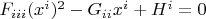 $F_{iii}(x^i)^2-G_{ii}x^i+H^i=0$
