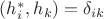 $(h^*_i, h_k)=\delta_{ik}$