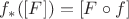 $f_\ast([F])=[F\circ f]$