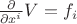 $\frac{\partial}{\partial x^i} V = f_i$
