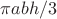 $\pi abh/3$