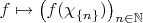 $f\mapsto \bigl(f(\chi_{\{n\}})\bigr)_{n\in\mathbb N}$