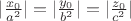 $|\frac{{x}_{0}}{{a}^{2}}|=|\frac{{y}_{0}}{{b}^{2}}|=|\frac{{z}_{0}}{{c}^{2}}|$