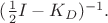 $(\tfrac{1}{2}I-K_D)^{-1}.$