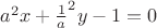 $a^2x+\frac 1a^2y-1=0$