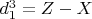 $d_1^3 = Z-X$