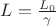 $L = \frac{L_0}{\gamma}$