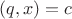 $(q,x)=c$
