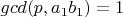 $gcd(p, a_1b_1) = 1$