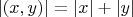 $|(x,y)|=|x|+|y|$