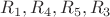 $R_1,R_4,R_5,R_3$