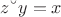 $$
z &ndash; y = x
$$