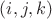 $(i,j,k)$
