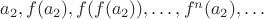 $a_2, f(a_2), f(f(a_2)), \ldots , f^n(a_2), \ldots$