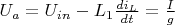 $U_a = U_{in} - L_{1}\frac{di_{L}}{dt} = \frac{I}{g}$