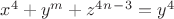 $x^4+y^m+z^4^n^-^3=y^4$