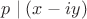 $p\mid (x-iy)$