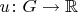 $u\colon G\to\mathbb{R}$