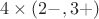 $4\times (2-,3+)$ $4\times (2-,3+)$