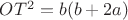 $OT^2=b(b+2a)$