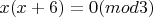 $x(x+6)=0(mod3)$