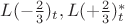 $L(-\frac{2}{3})_t, L(+\frac{2}{3})_t^*$