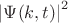 $   \left\lvert \Psi(k,t) \right\rvert ^2 $