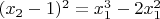 $(x_2-1)^2=x_1^3-2x_1^2$