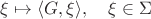 $\xi\mapsto \langle G,\xi\rangle,\quad \xi\in\Sigma$