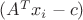 $(A^T x_i - c)$