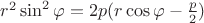 $r^2\sin^2\varphi=2p(r\cos\varphi-\frac{p}{2})$