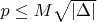 $p \le M \sqrt{|\Delta|}$