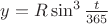 $y=R \sin^3 \frac {t} {365}$