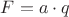 $F=a\cdot q$