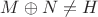 $M\oplus N\ne H$
