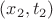 $(x_2, t_2)$